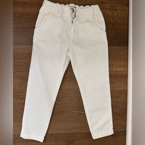 Bonpoint Girl’s White Cotton Pants - Size 6